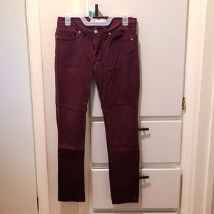 Maroon Levi Skinny Jeans